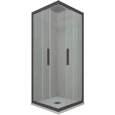 Forte - Mampara de ducha reversible 90x120cm con vidrio Forte - Mampara de ducha reversible 90x120cm con vidrio