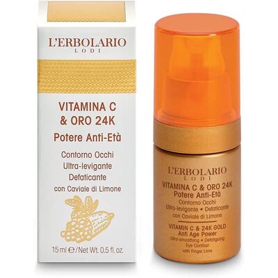 L'Erbolario Vitamin C & Gold 24K Augencreme - Anti-Aging, 15ml L'Erbolario Vitamin C & Gold 24K Augencreme - Anti-Aging, 15ml