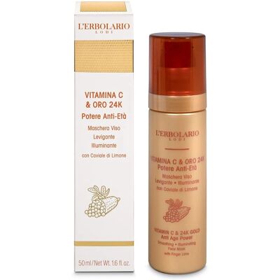 L'Erbolario Maschera Viso Vitamina C & Oro 24K - Anti-età Luminosità L'Erbolario Maschera Viso Vitamina C & Oro 24K - Anti-età Luminosità