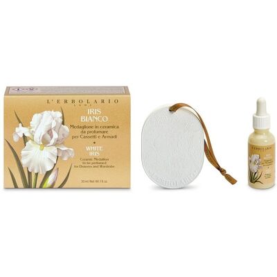 L'Erbolario Iris Bianco Medaglione in Ceramica - Profumo per Cassetti L'Erbolario Iris Bianco Medaglione in Ceramica - Profumo per Cassetti