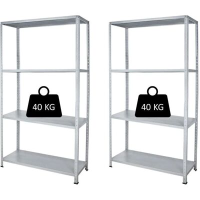 Scaffale in metallo Grima 60x30x140cm - 4 ripiani - Made in Italy Scaffale in metallo Grima 60x30x140cm - 4 ripiani - Made in Italy