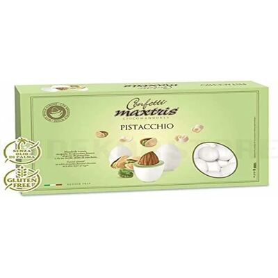 Confetti Maxtris al Pistacchio - 1kg Senza Glutine Cioccolato Bianco Confetti Maxtris al Pistacchio - 1kg Senza Glutine Cioccolato Bianco