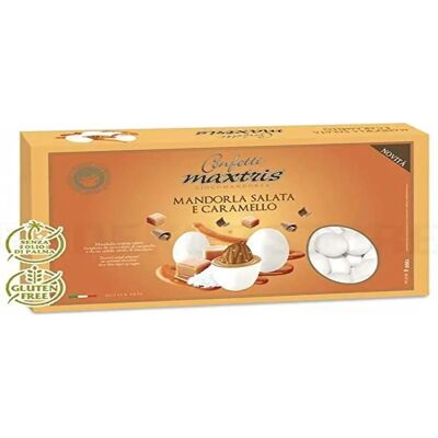 Maxtris Mandorla Caramello - Mandorle Salate Tostate, Cioccolato al Caramello - 1kg Maxtris Mandorla Caramello - Mandorle Salate Tostate, Cioccolato al Caramello - 1kg
