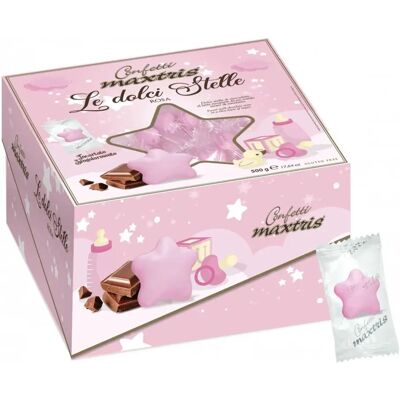 Maxtris Confetti Stella Rosa 500g - Confetti Maxtris Confetti Stella Rosa 500g - Confetti