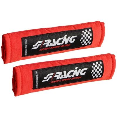 Simoni Racing Seat Belt Cover - Velours Red - Car Seat Belt Cover Simoni Racing Seat Belt Cover - Velours Red - Car Seat Belt Cover