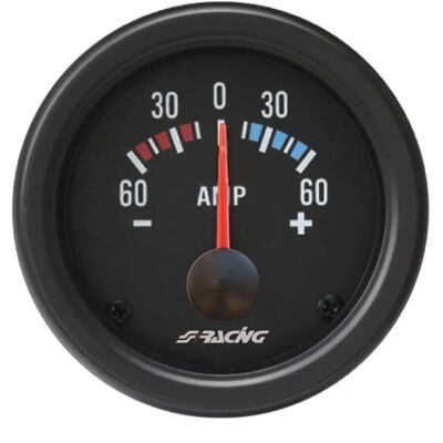 Simoni Racing Ammeter Electric Indicator - Black Line Backlit Simoni Racing Ammeter Electric Indicator - Black Line Backlit