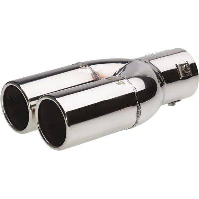 Embout d'échappement double rond en acier inoxydable Simoni Racing - Diamètre 63mm - Longueur 220mm - Montage 60mm Embout d'échappement double rond en acier inoxydable Simoni Racing - Diamètre 63mm - Longueur 220mm - Montage 60mm