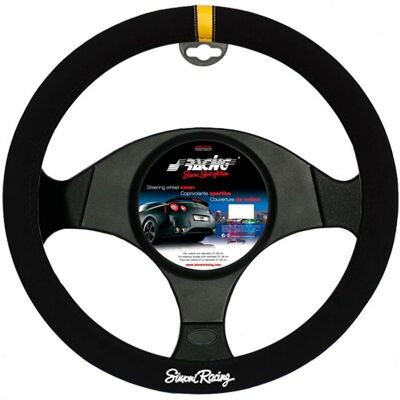 Fodero volante Simoni Racing - 37-39cm - Nero/Giallo - Migliora presa e stile Fodero volante Simoni Racing - 37-39cm - Nero/Giallo - Migliora presa e stile