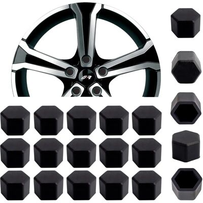 Couvre-écrous de roue noir Simoni Racing 17mm Ensemble - Accessoires de roue Couvre-écrous de roue noir Simoni Racing 17mm Ensemble - Accessoires de roue