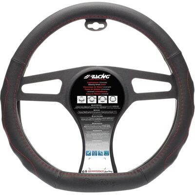 Simoni Racing Flat Bottom Steering Wheel Cover - Black/Red - 37-39cm Simoni Racing Flat Bottom Steering Wheel Cover - Black/Red - 37-39cm