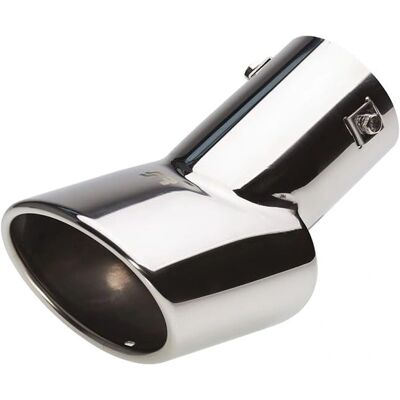 Simoni Racing Oval Stainless Steel Exhaust Trim - 116x86x180mm - Mount 46-74mm - Exhaust Type Simoni Racing Oval Stainless Steel Exhaust Trim - 116x86x180mm - Mount 46-74mm - Exhaust Type