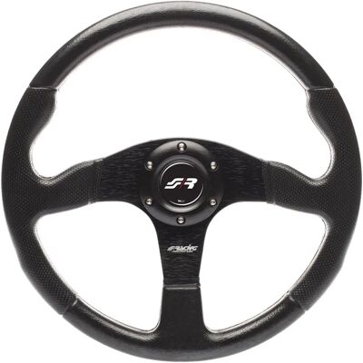 Simoni Racing Match 350mm - Black Polyurethane Steering Wheel - Sporty Look Simoni Racing Match 350mm - Black Polyurethane Steering Wheel - Sporty Look