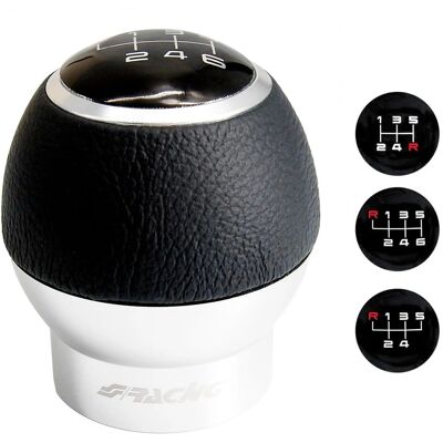 Simoni Racing Special Hype Gear Shift Knob - Aluminum and Leather - Black Simoni Racing Special Hype Gear Shift Knob - Aluminum and Leather - Black