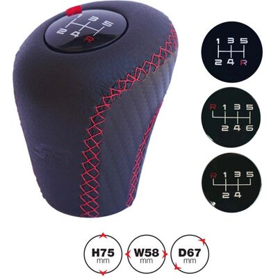 Pomo de palanca de cambios Simoni Racing Slick - Cuero negro - Palanca de cambios Pomo de palanca de cambios Simoni Racing Slick - Cuero negro - Palanca de cambios