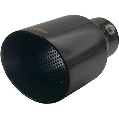 Simoni Racing Exhaust Pipe - ΓΈ102xL210mm - Black - Round/Inclined - Car Part Simoni Racing Exhaust Pipe - ΓΈ102xL210mm - Black - Round/Inclined - Car Part