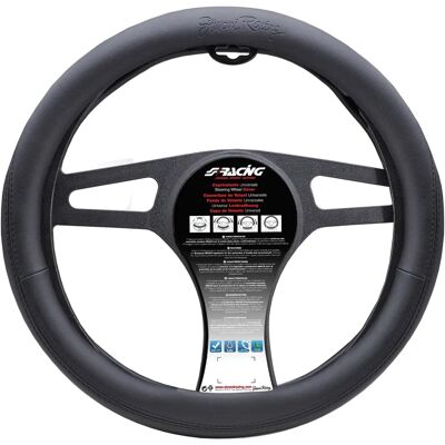 Couvre-volant EcoCuir Noir Facile de Simoni Racing - 37-39cm Couvre-volant EcoCuir Noir Facile de Simoni Racing - 37-39cm