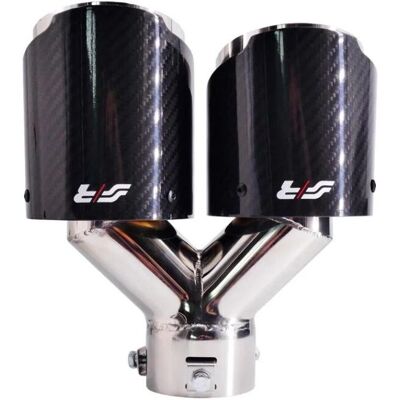 Simoni Racing Left Dual Round/Inclined Exhaust - Automotive Accessories Simoni Racing Left Dual Round/Inclined Exhaust - Automotive Accessories