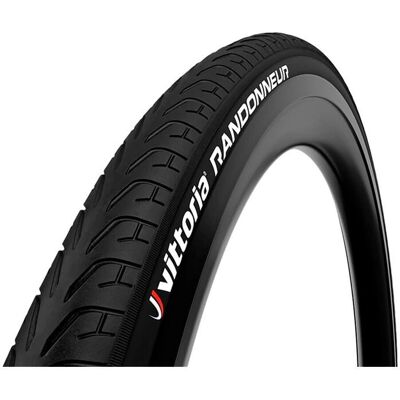 Pneu Vittoria Randonneur 700x32c Rigide - Vélo, Noir - Publicité Pneu Vittoria Randonneur 700x32c Rigide - Vélo, Noir - Publicité