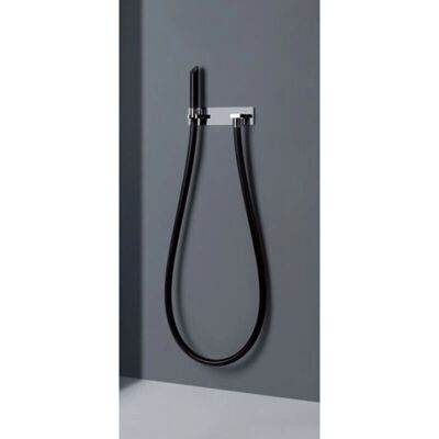 Tubo de agua Kneipp Gessi - Manguera negra con soporte y codo Tubo de agua Kneipp Gessi - Manguera negra con soporte y codo
