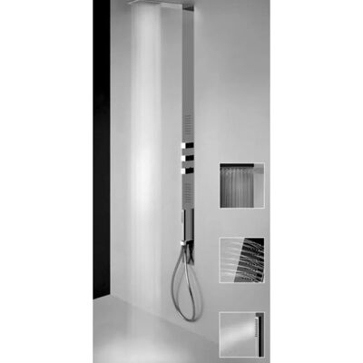GESSI Duschsäule Set - Edelstahl Brillant - Thermostat, 1,25m Schlauch GESSI Duschsäule Set - Edelstahl Brillant - Thermostat, 1,25m Schlauch