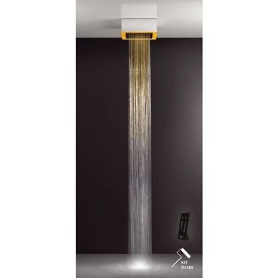 Gessi Afilo - Sistema de ducha multifuncional - 300x300 mm lluvia y terapia de luz en color Gessi Afilo - Sistema de ducha multifuncional - 300x300 mm lluvia y terapia de luz en color