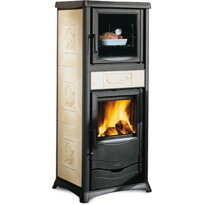 La Nordica Rossella Plus Evo - Pergamena - Stufa a legna con forno La Nordica Rossella Plus Evo - Pergamena - Stufa a legna con forno