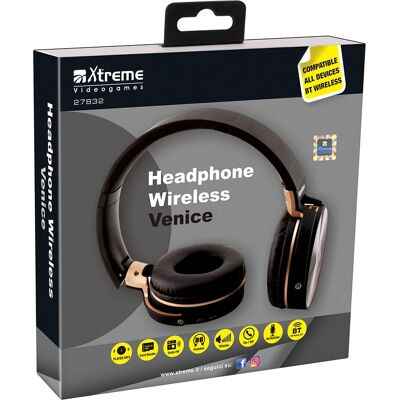 Cuffie Xtreme Venice - Wireless & Wired Bluetooth Nero Cuffie Xtreme Venice - Wireless & Wired Bluetooth Nero