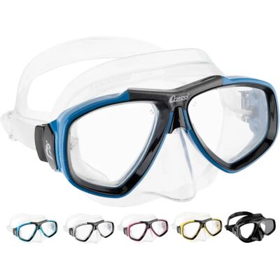 Masque de plongée Cressi Focus - Bleu, Transparent, 1-10 dioptries - Publicité Masque de plongée Cressi Focus - Bleu, Transparent, 1-10 dioptries - Publicité
