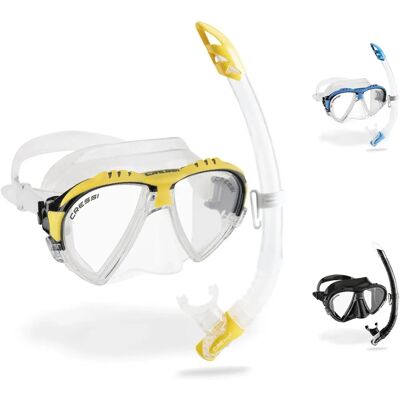 Cressi Aikuisten Matrix & Gamma Maske & Snorkel Setti - Läpinäkyvä/Keltainen Cressi Aikuisten Matrix & Gamma Maske & Snorkel Setti - Läpinäkyvä/Keltainen