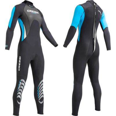Cressi Damen 3 mm Neopren Overall - Schwarz/Türkis - Tauchanzug Cressi Damen 3 mm Neopren Overall - Schwarz/Türkis - Tauchanzug