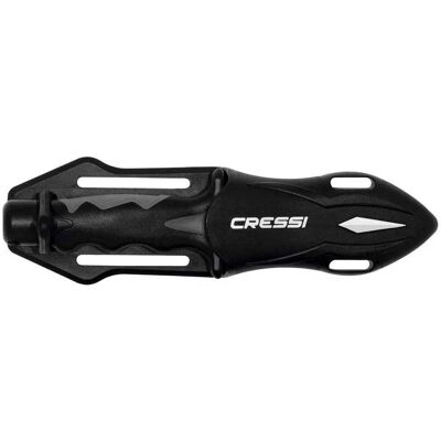 Cressi Predator Kniv - Rostfritt stål, D-formad handtag, Hydrodynamisk skede Cressi Predator Kniv - Rostfritt stål, D-formad handtag, Hydrodynamisk skede