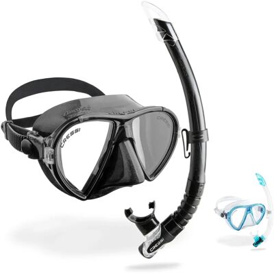 Cressi Ocean Vip snorkelszett - Könnyű, Tartós, Fekete Cressi Ocean Vip snorkelszett - Könnyű, Tartós, Fekete