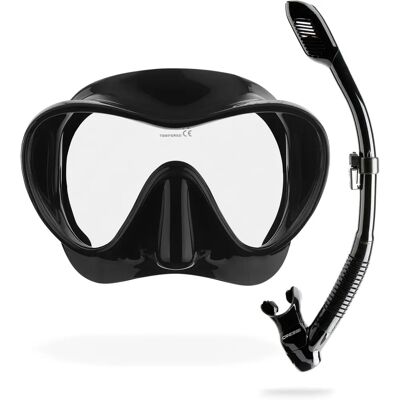 Cressi F1 + Dry Snorkelset - Snorkeluitrusting Cressi F1 + Dry Snorkelset - Snorkeluitrusting