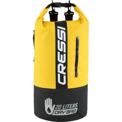 Cressi Noir Jaune 20LT Sac Étanche - Dry Bag - Publicité Cressi Noir Jaune 20LT Sac Étanche - Dry Bag - Publicité