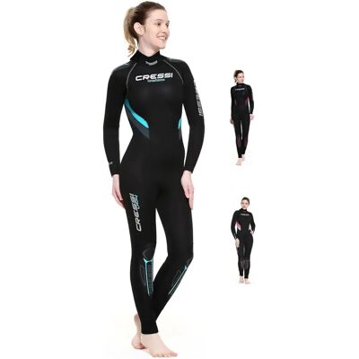 Cressi Castoro Monopiece BZ - Waterproof Wetsuit for Women - Black - L Cressi Castoro Monopiece BZ - Waterproof Wetsuit for Women - Black - L