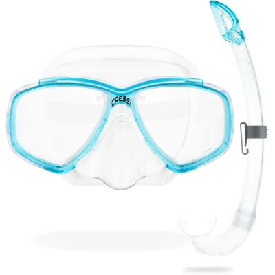Masque Cressi Perla Mexico - Tube Transparent Flexible - Masque de Plongée Masque Cressi Perla Mexico - Tube Transparent Flexible - Masque de Plongée