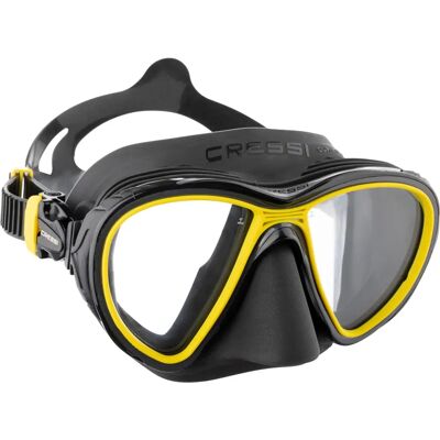 Máscara de Buceo Quantum de Cressi Sub - Amarillo, Negro, Ligera Máscara de Buceo Quantum de Cressi Sub - Amarillo, Negro, Ligera