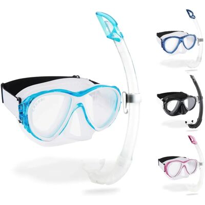 Kit de snorkeling Cressi Samoa + Mexico - Transparent / Bleu Kit de snorkeling Cressi Samoa + Mexico - Transparent / Bleu
