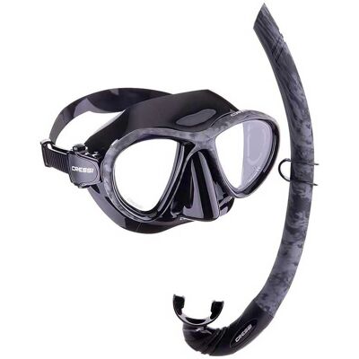 Cressi Metis Schnorchelsatz - Schwarz / Tarnmuster Cressi Metis Schnorchelsatz - Schwarz / Tarnmuster
