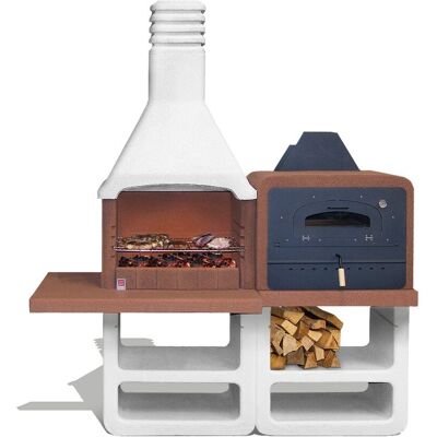 SAROM Modello 194X64XH229CM Griglia legna e carbone - Barbecue SAROM Modello 194X64XH229CM Griglia legna e carbone - Barbecue