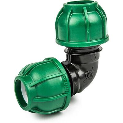 Bradas Modelo DSRAIQK1616 - Conector de riego de 90° de polipropileno Bradas Modelo DSRAIQK1616 - Conector de riego de 90° de polipropileno