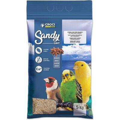 Croci fågelstrandsand - 5 kg - Naturligt ostronskals grit Croci fågelstrandsand - 5 kg - Naturligt ostronskals grit