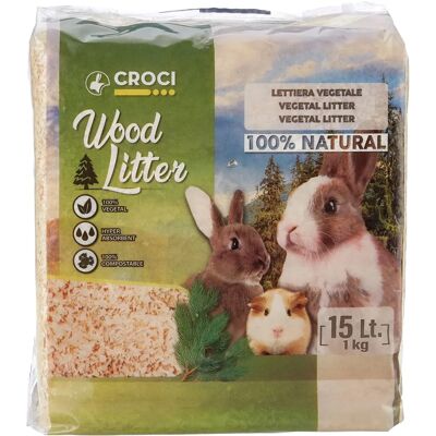 Litière en Bois Croci - Bois Naturel pour Petits Animaux - Contrôle des Odeurs Litière en Bois Croci - Bois Naturel pour Petits Animaux - Contrôle des Odeurs