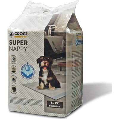 Croci Super Nappy - Tapis d'apprentissage pour chiens - 200 pièces Croci Super Nappy - Tapis d'apprentissage pour chiens - 200 pièces
