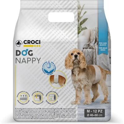Croci Male Dog Nappy - Size M - 72 Disposable Belly Bands Croci Male Dog Nappy - Size M - 72 Disposable Belly Bands
