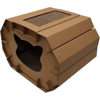 Croci Cardboard Cat Scratcher House - 50x38x35 cm - Cat Scratcher House Croci Cardboard Cat Scratcher House - 50x38x35 cm - Cat Scratcher House