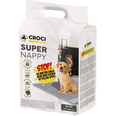 Croci SuperNappy Activated Carbon Dog Pads - 180 Count Croci SuperNappy Activated Carbon Dog Pads - 180 Count