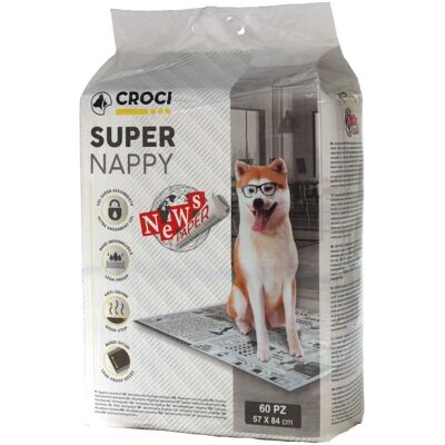 Croci Modèle SuperNappy Tapis d'Entraînement pour Chiens 84x57 cm - 3 Pack - Publicité Croci Modèle SuperNappy Tapis d'Entraînement pour Chiens 84x57 cm - 3 Pack - Publicité