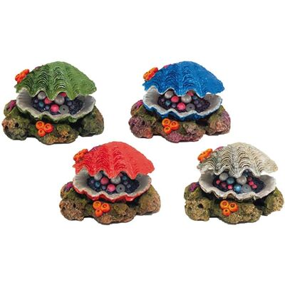 AMTRA Decorazione Acquario Azione Tesoro Conchiglia - Decorazione per acquario AMTRA Decorazione Acquario Azione Tesoro Conchiglia - Decorazione per acquario