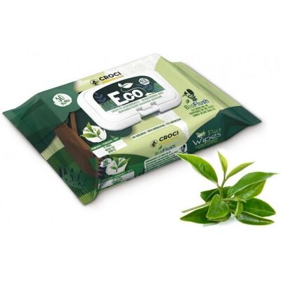 Croci Toallitas Ecológicas - Modelo: 12 Pack, Té Verde & Clorhexidina Croci Toallitas Ecológicas - Modelo: 12 Pack, Té Verde & Clorhexidina
